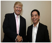 Donald Trump with Ewen Chia